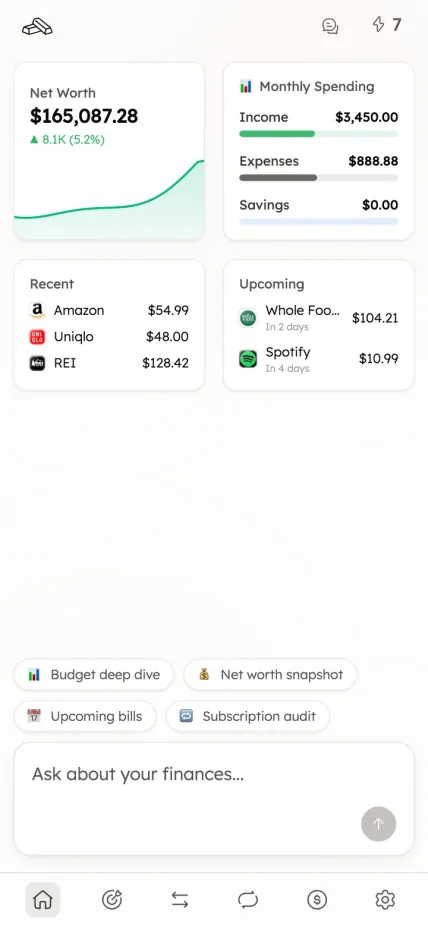 The Treasury app on an iPhone